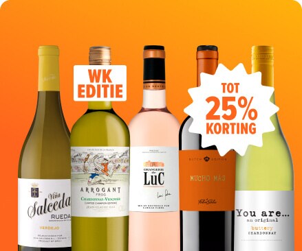 Wijn deals tot 25% korting! Koop bijvoorbeeld de arrogant frog WK Editie! 